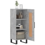 vidaXL Buffet Gris béton 34 5x34x90 cm Bois d'ingénierie