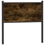 vidaXL Tête de lit de remplacement chêne fumé 75 cm bois d'ingénierie et acier