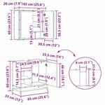 vidaXL Ensemble de mobilier de salle de bain 3 Pièces Chêne noir