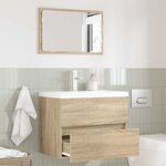 vidaXL Ensemble de mobilier de salle de bain avec tiroir Chêne Sonoma