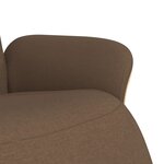 vidaXL Fauteuil inclinable avec repose-pieds marron tissu