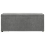 vidaXL Tabouret Gris foncé 101 x 41 x 40 cm Velours et Bois Composite