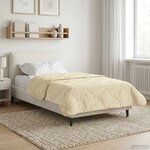 vidaXL Duvet d'été simple Matelassé Crème 155 x 220 cm
