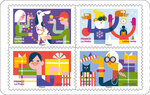 Carnet de 12 timbres Noël - Des timbres qui nous rapprochent - Lettre Verte