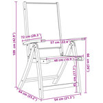 vidaXL Chaises pliables de jardin lot de 2 bois d'acacia et textilène