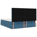 VidaXL Cadre de lit ottoman avec matelas bleu foncé 180x200 cm velours