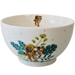 Bol tiger blanc en porcelaine - d. 13 cm x h. 7.5 cm - 480 ml