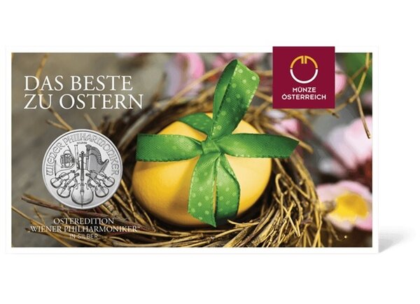 Pièce de monnaie 1,50 euro Autriche 2016 1 once argent – Philharmonique (édition de Pâques)