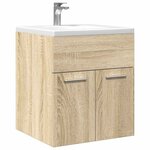 vidaXL Armoire lavabo de salle de bain chêne sonoma 41x38 5x46 cm