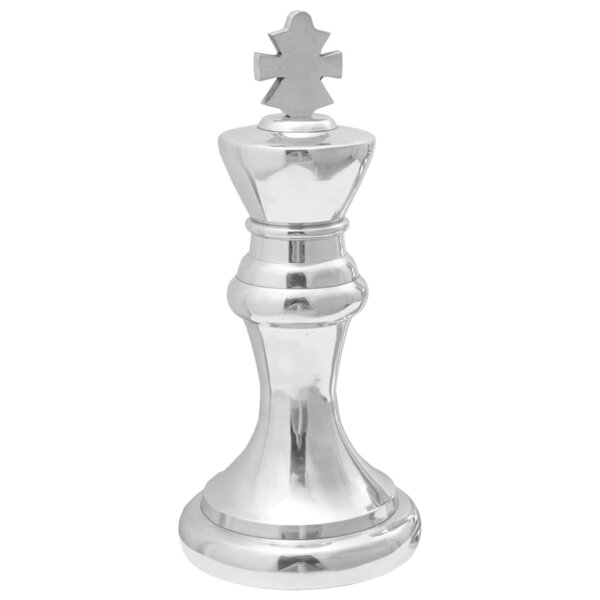 vidaXL Sculptures 2 Pièces Argent Aluminium