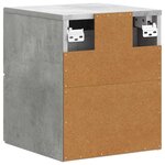 vidaXL Cabinet de chevet mural Gris béton 33 x 34 5 x 40 cm