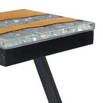 Vidaxl table basse 30 x 30 x 50 cm bois de teck massif et polyrésine