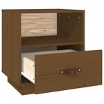 vidaXL Table de chevet Marron miel 40x34x45 cm Bois de pin massif