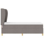 lit à ressort vidaXL avec matelas taupe 80x200 cm en tissu