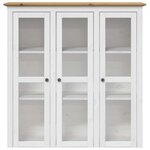 vidaXL Buffet BODO blanc et marron 115 5x43x200 5cm bois massif de pin