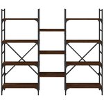 vidaXL Bibliothèque chêne marron 160x28 5x136 5 cm bois d'ingénierie