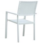 vidaXL Ensemble à manger de jardin 5 Pièces Blanc