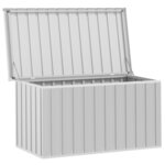 vidaXL Boîte de rangement de jardin Gris 129x67x65 cm