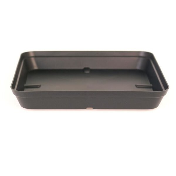 ARTEVASI Soucoupe Carrée Capri - 28 x 28 x H 4 cm - 2,7 L - Gris anthracite