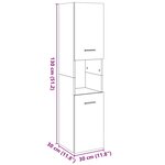 vidaXL Armoire de salle de bain suspendue gris béton bois d'ingénierie
