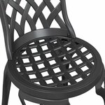 vidaXL Chaise de jardin 2 Pièces Noir 55 x 56 5 x 91cm Aluminium
