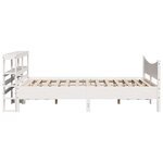 vidaXL Cadre de lit avec tête de lit blanc 120x200 cm bois pin massif