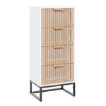 vidaXL Buffet haut blanc 40x30x95 cm bois d'ingénierie