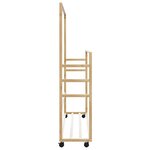 vidaXL Porte-vêtements et étagères et roulettes 90x35x155 cm bambou