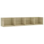 vidaXL Étagère murale à CD Chêne sonoma 100x18x18 cm Bois d'ingénierie