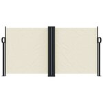 vidaXL Auvent latéral rétractable crème 120x1200 cm