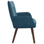 vidaXL Sofa 2 places Bleu 115 x 61 x 87 cm Velours