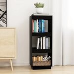 Vidaxl bibliothèque/séparateur de pièce noir 40x35x103 cm pin massif