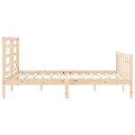 vidaXL Cadre de lit avec tête de lit 160x200 cm bois massif