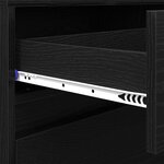 vidaXL Meuble TV avec tiroir Noir 182 x 34 x 50 cm Bois d'ingénierie
