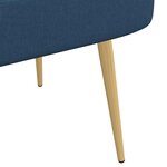 vidaXL Banc rembourré avec dossier Bleu 110 x 60 x 76 cm Polyester