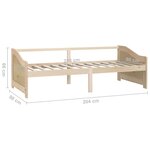 vidaXL Lit de repos 3 places Bois de pin massif 90x200 cm