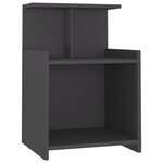 vidaXL Table de chevet Gris 40x35x60 cm Aggloméré