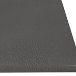 vidaXL Panneaux muraux 12 Pièces Gris 60x15 cm Similicuir 1 08 m²