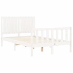 vidaXL Cadre de lit sans matelas blanc bois de pin massif