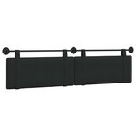 vidaXL Tête de lit suspendue Noir Tissu