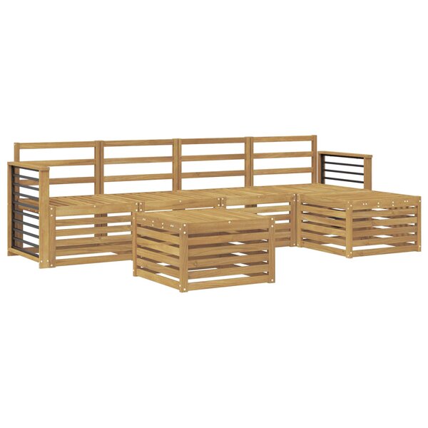 vidaXL Ensemble de canapés d'extérieur 6 Pièces Blanc