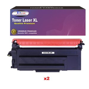 T3AZUR- 2x Toners compatibles avec brother MFC-L6910DN MFC-L6915DN TN-3610XL Noir (25 000 pages)