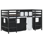 vidaXL Lit mezzanine enfants avec rideaux sans matelas 90x200cm