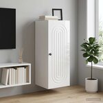 vidaXL Armoire Murale Blanc brillant 33 x 34 5 x 90 cm