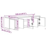 vidaXL Meuble TV chêne artisanal 120x30x40 5 cm bois d'ingénierie