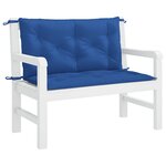 vidaXL Coussin de banc de jardin bleu 100x(50+50)x7 cm tissu oxford