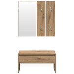 vidaXL Ensemble de meubles de couloir chêne artisanal bois ingénierie