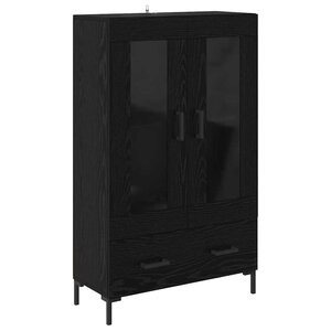 vidaXL Haut Armoire Chêne noir 69 5 x 31 x 115 cm Bois d'ingénierie