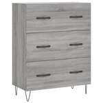 vidaXL Buffet sonoma gris 69 5x34x90 cm bois d'ingénierie