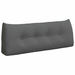 vidaXL Coussin de Dos Gris foncé 120 x 24 x 50 cm tissu